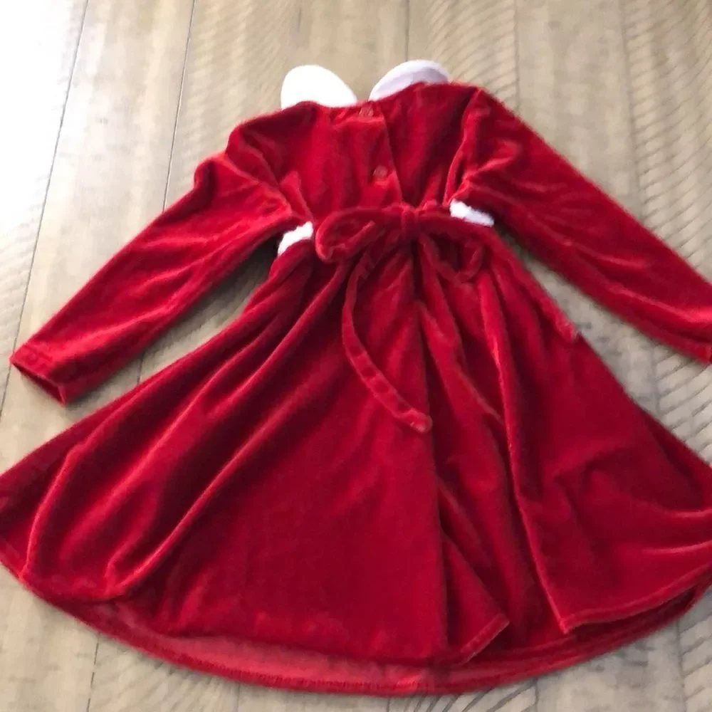 Vintage Sophie Rose 🌹 Velour Tie Back Dress 👗 with Lace Trim, satin collar,